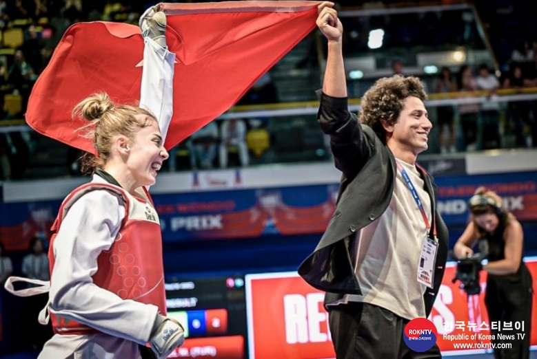 기사 2023.09.12.(화) 6-1 (사진 1) Golds for Türkiye, Iran and Great Britain on opening day of Paris 2023 World Taekwondo Grand Prix.JPG